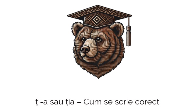 ți-a sau ția – Cum se scrie corect