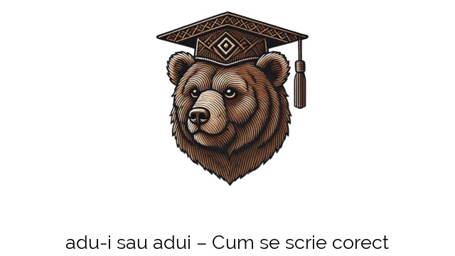 adu-i sau adui – Cum se scrie corect