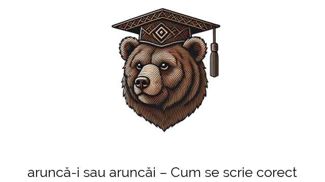 aruncă-i sau aruncăi – Cum se scrie corect