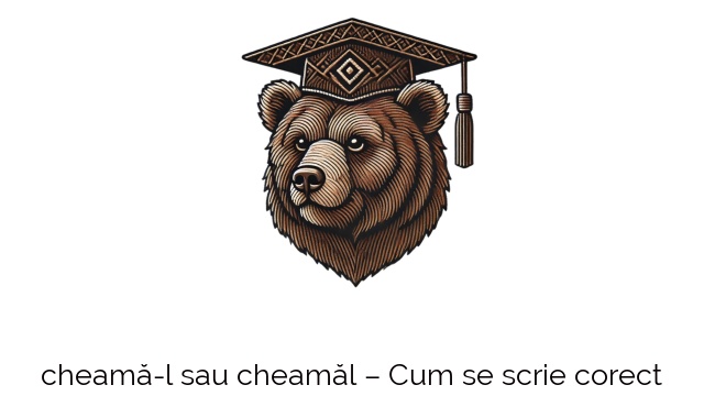 cheamă-l sau cheamăl – Cum se scrie corect