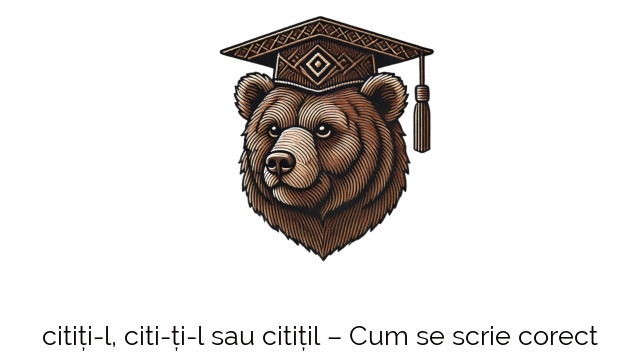 citiți-l, citi-ți-l sau citițil – Cum se scrie corect