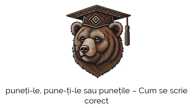 puneți-le, pune-ți-le sau punețile – Cum se scrie corect