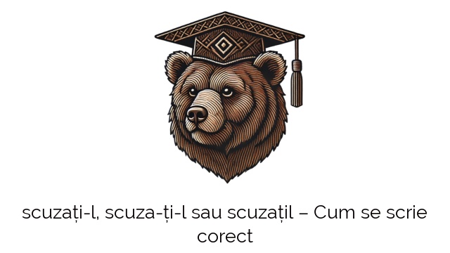 scuzați-l, scuza-ți-l sau scuzațil – Cum se scrie corect