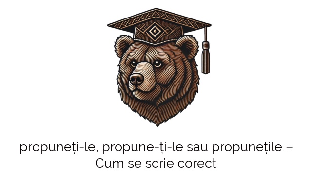 propuneți-le, propune-ți-le sau propunețile – Cum se scrie corect