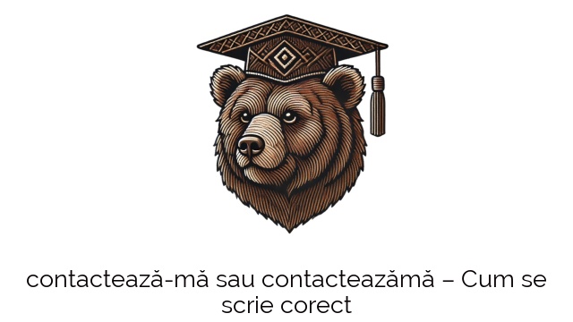 contactează-mă sau contacteazămă – Cum se scrie corect