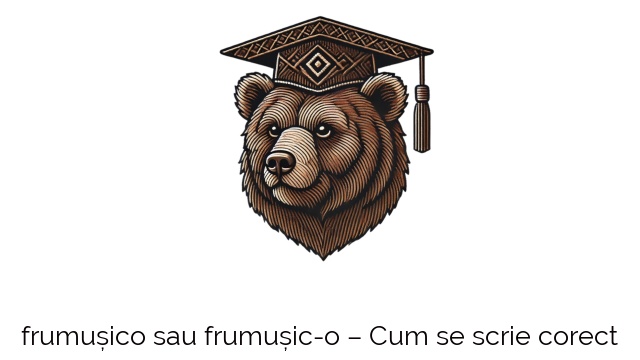 frumușico sau frumușic-o – Cum se scrie corect